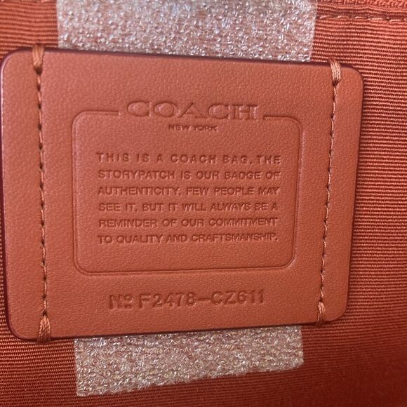 Coach City Tote Bag Purse In Signature Canvas With Sticker Print Rexy - Picture 9 of 10